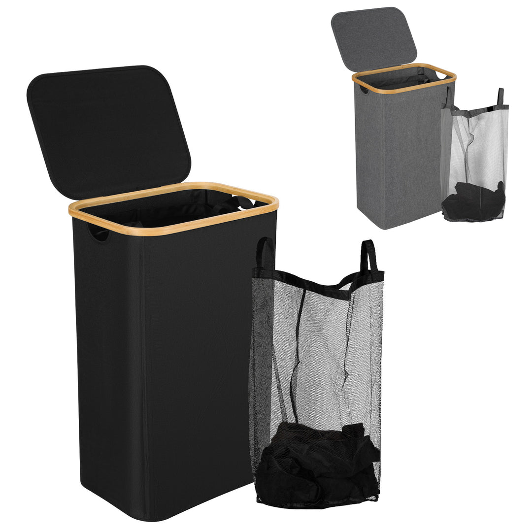 Sonnewelt Wäschekorb Waschesammler mit Deckel 100/145/160L