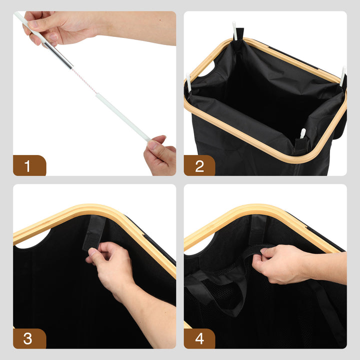 Sonnewelt Wäschekorb Waschesammler mit Deckel 100/145/160L