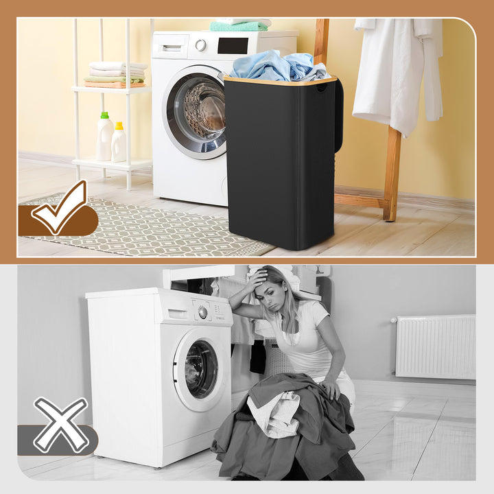 Sonnewelt Wäschekorb Waschesammler mit Deckel 100/145/160L