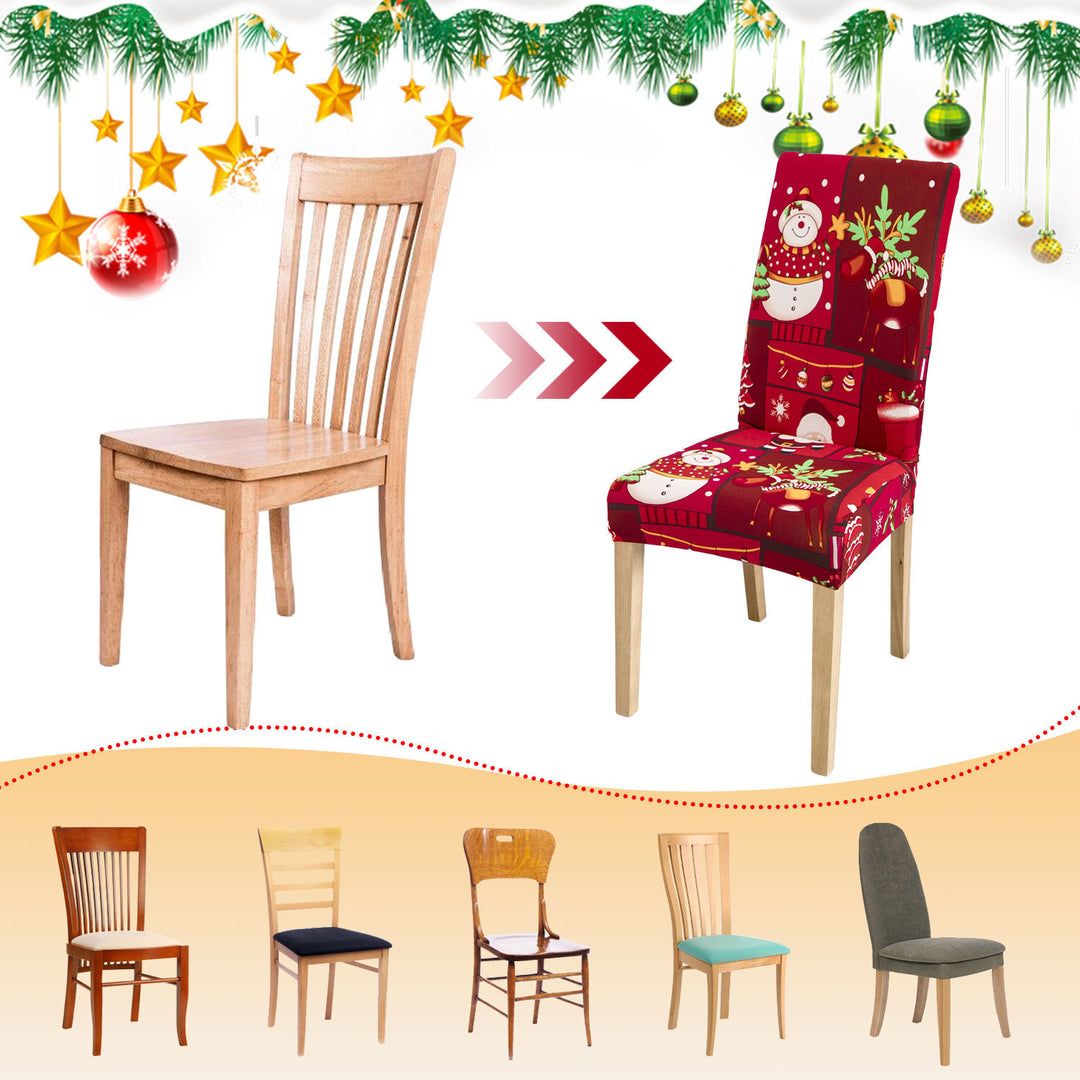 Sonnewelt Weihnachtliche Stuhlhussen Universelle 4er Set