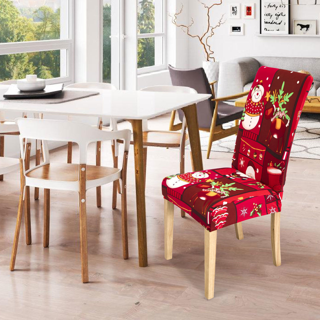 Sonnewelt Weihnachtliche Stuhlhussen Universelle 4er Set