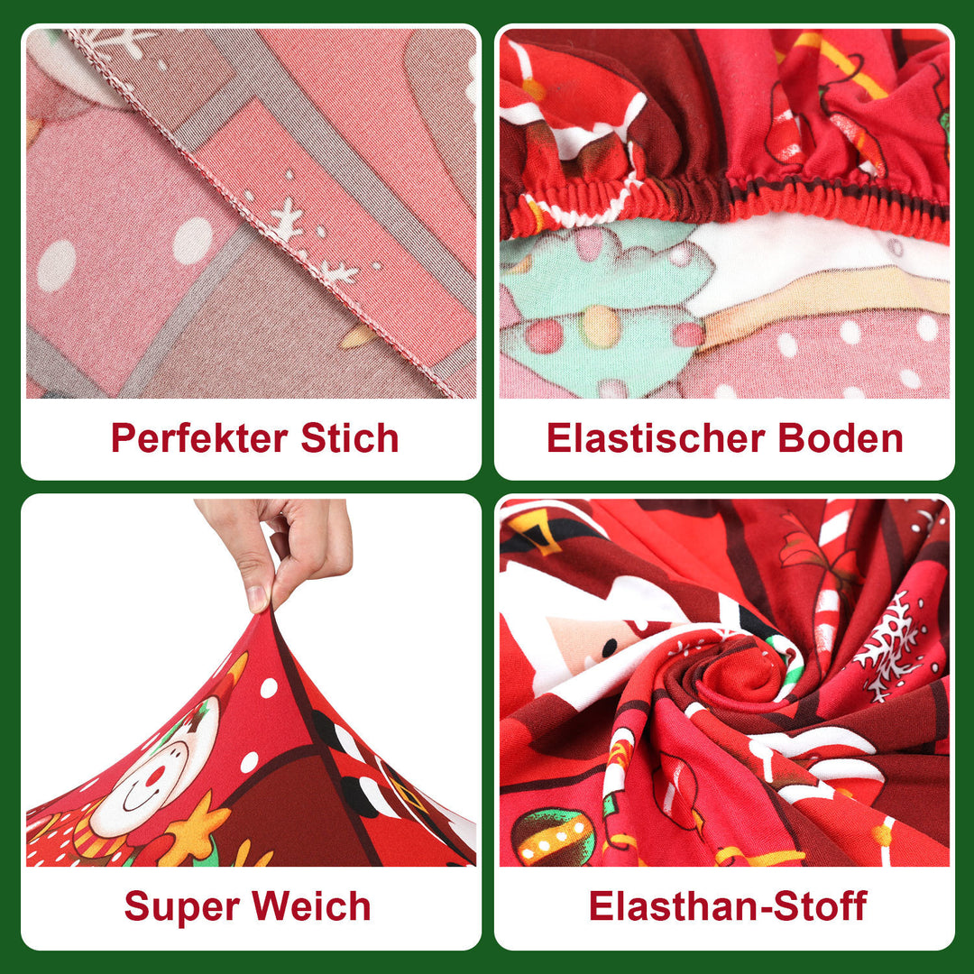 Sonnewelt Weihnachtliche Stuhlhussen Universelle 4er Set