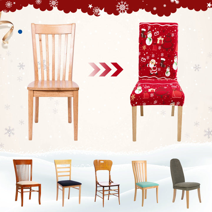 Sonnewelt Weihnachtliche Stuhlhussen Universelle 6er Set