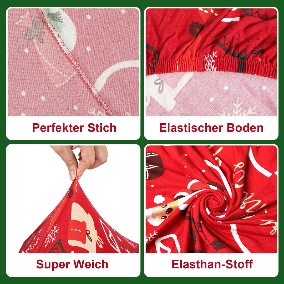 Sonnewelt Weihnachtliche Stuhlhussen Universelle 6er Set