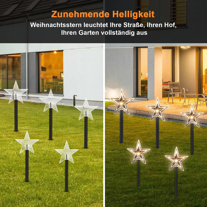 Sonnewelt 5 Pcs Sterne Weihnachtsbeleuchtung Gartenleuchte