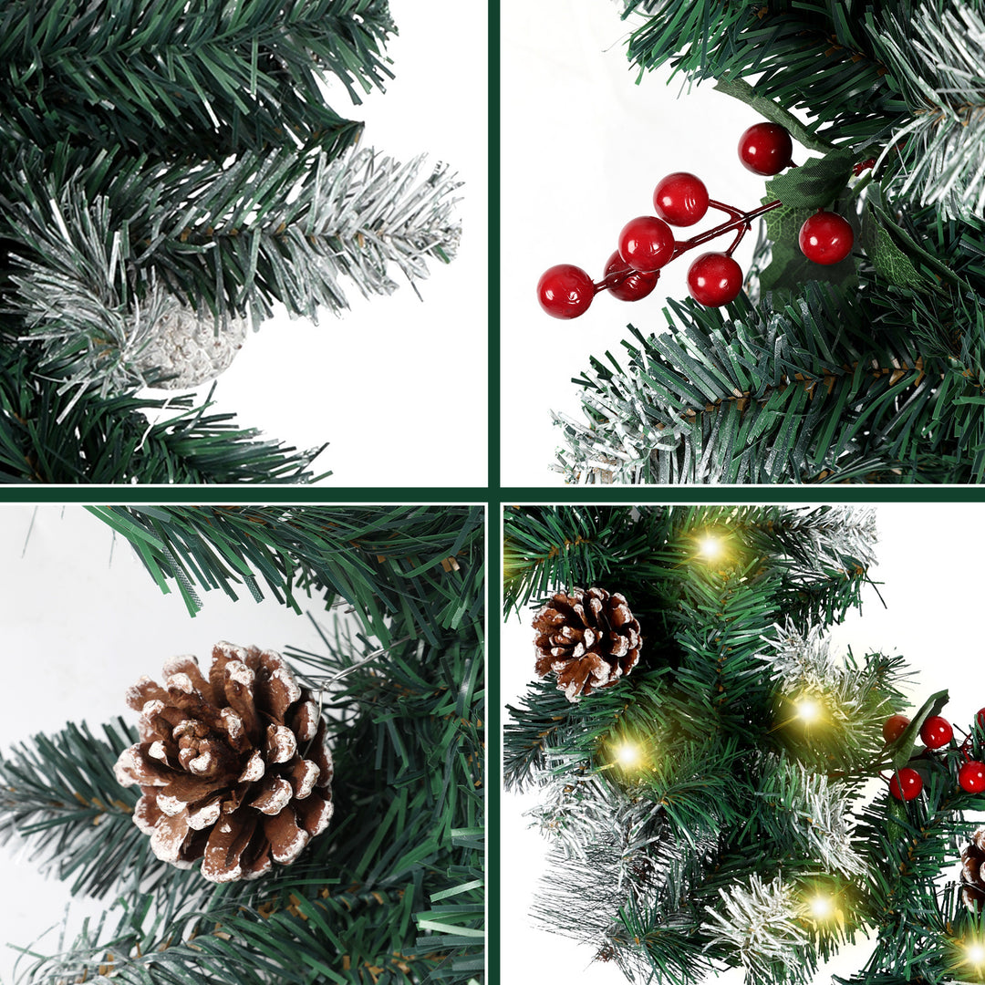 Sonnewelt Weihnachtsgirlande mit Beleuchtung und Deko, USB 2,7 m/5 m