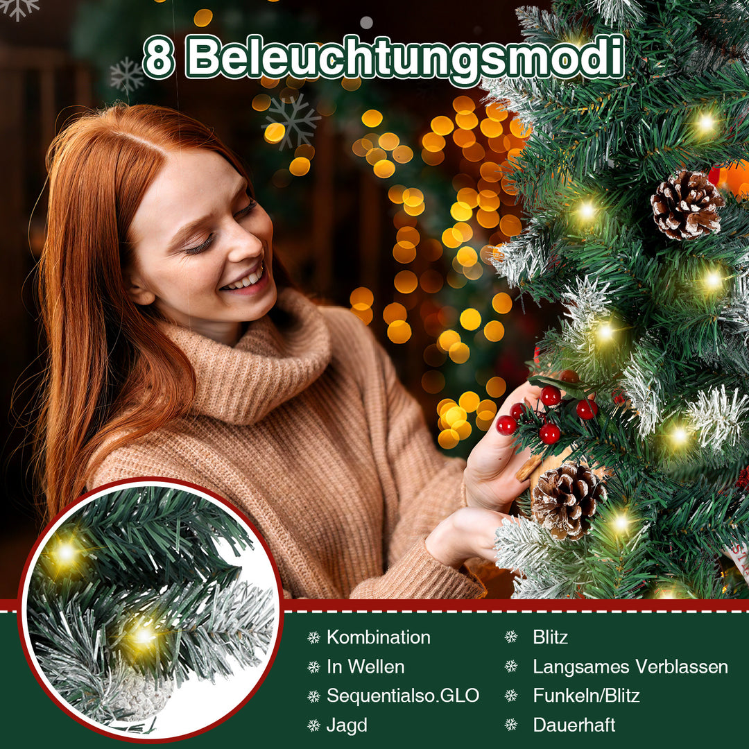 Sonnewelt Weihnachtsgirlande mit Beleuchtung und Deko, USB 2,7 m/5 m