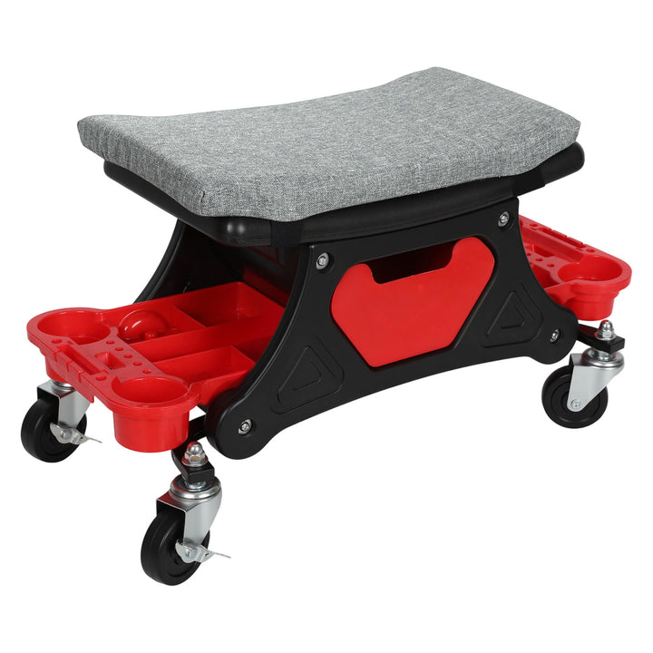 Sonnewelt Werkstatthocker Rollhocker mit Aufbewahrungsbox