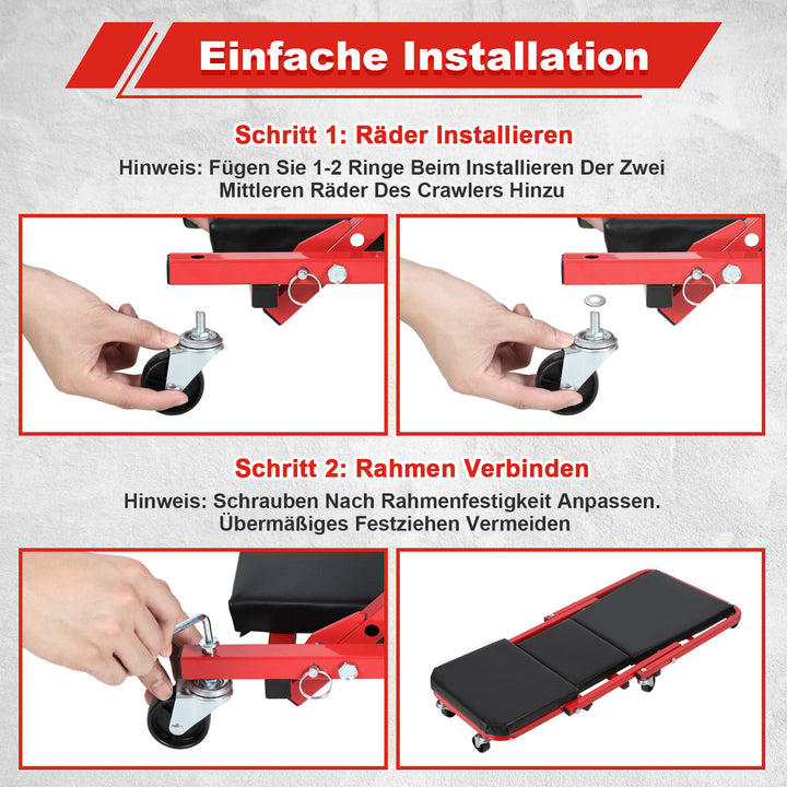 Sonnewelt Montagerollbrett Werkstattliege Rollbrett KFZ