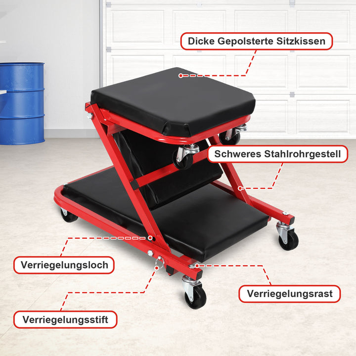 Sonnewelt Montagerollbrett Werkstattliege Rollbrett KFZ