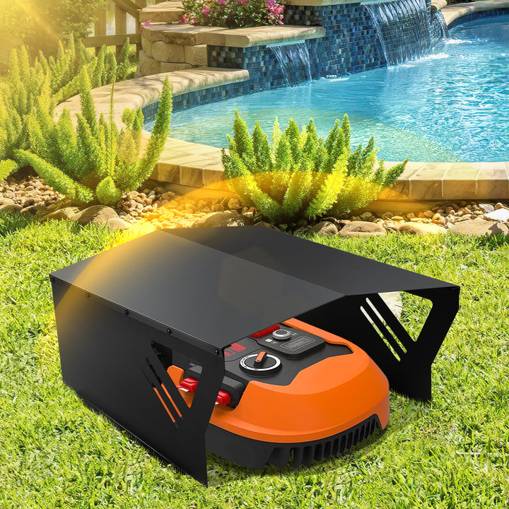 Sonnewelt Mähroboter Garage für Rasenmähroboter Verzinktem