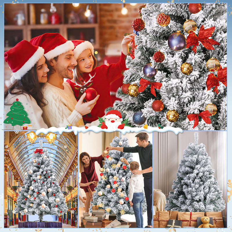 Sonnewelt Weihnachtsbaum Künstlich mit Schnee