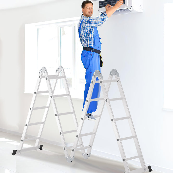 Sonnewelt 7-in-1 Aluminium Mehrzweckleiter 3.6M/4.7M/5.8M