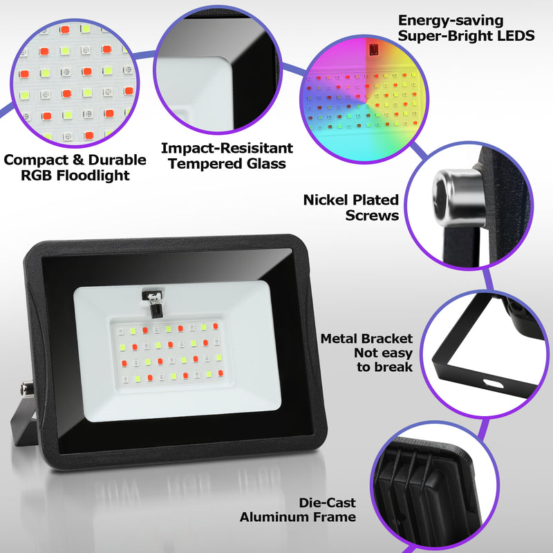 Sonnewelt RGB Strahler Fluter Mit Fernbedienung 20W-50W
