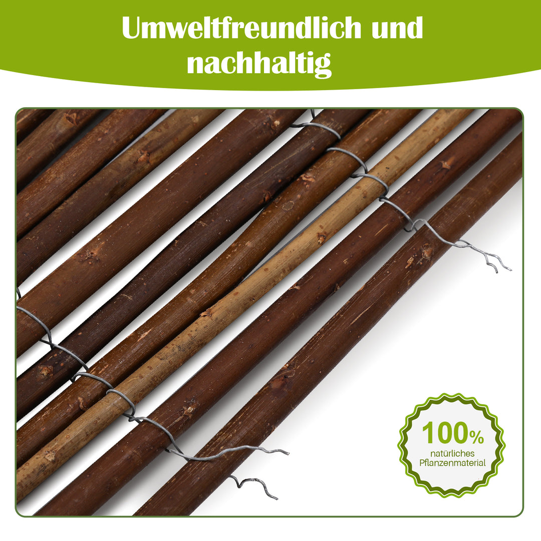 Sonnewelt Weidenzaun Weidenmatte Sichtschutz