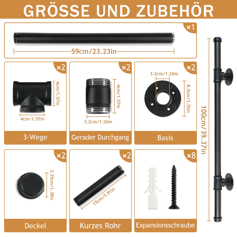 Sonnewelt Handlauf Treppe Edelstahl Handlauf Schwarz