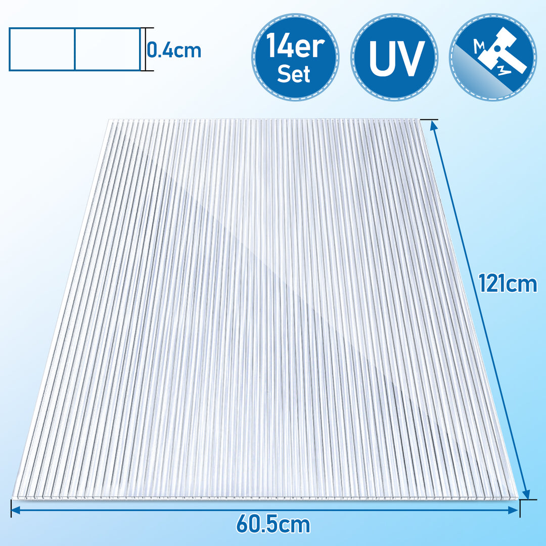 Sonnewelt double-wall sheet 4mm 14 pieces for greenhouse