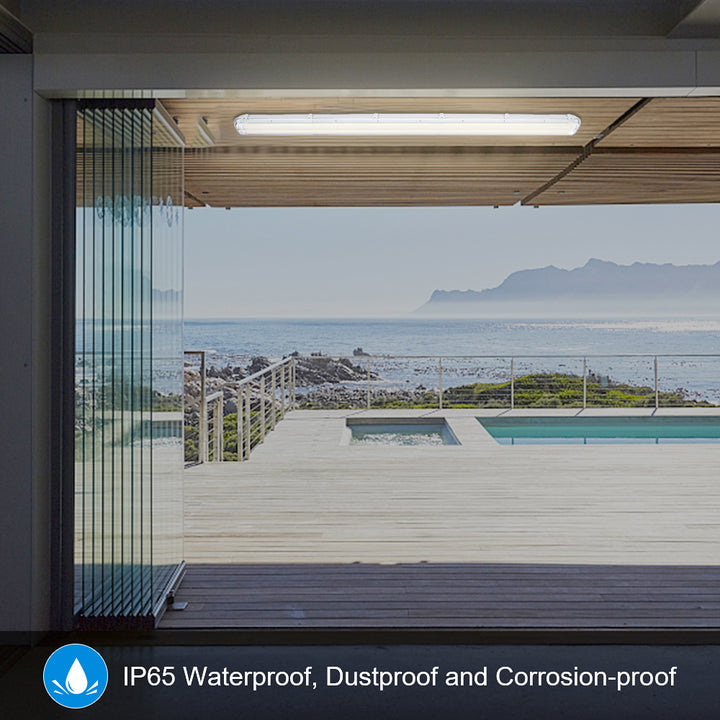 Sonnewelt LED Feuchtraumleuchte Doppelt T8 Neutralweiß 18W/24W