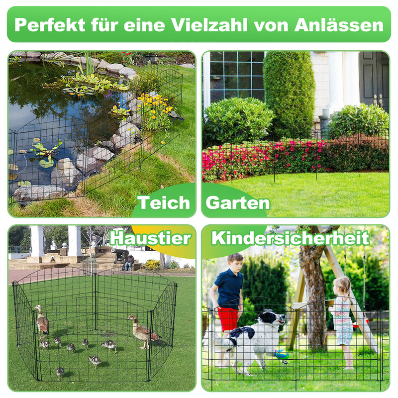 Sonnewelt Teichzaun Gartenzaun 11tlg Set