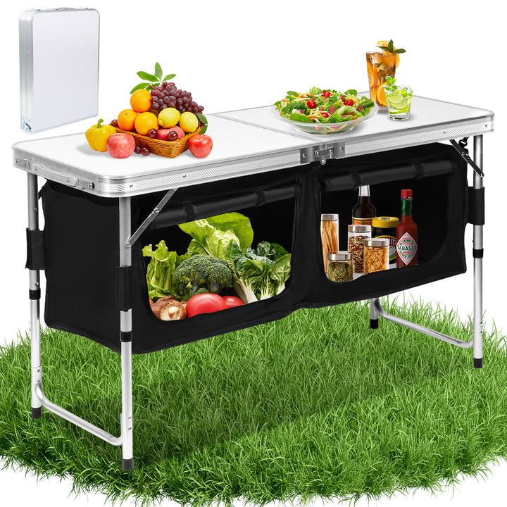Sonnewelt foldable camping kitchen with 2 compartments