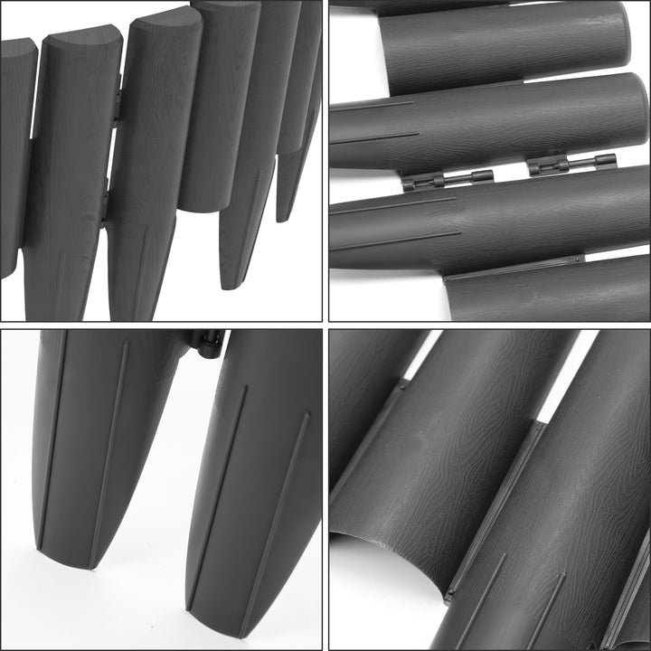 Sonnewelt plastic lawn edge wood look