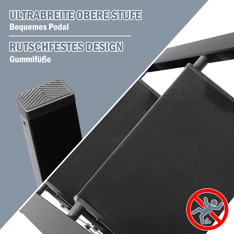 Sonnewelt Leiter Klappbar Leicht Aluminium 2/3/4 Stufen