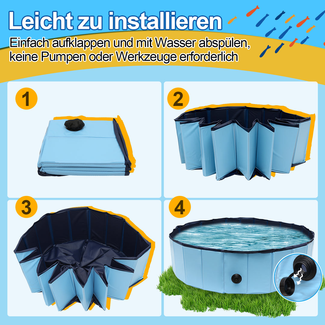 Sonnewelt Hundepool Faltbarer Swimmingpool