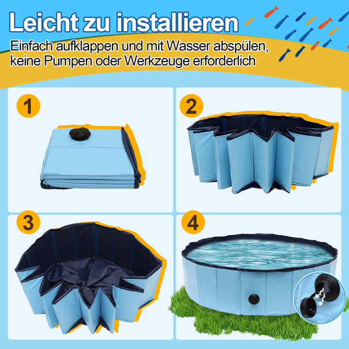 Sonnewelt Hundepool Faltbarer Swimmingpool