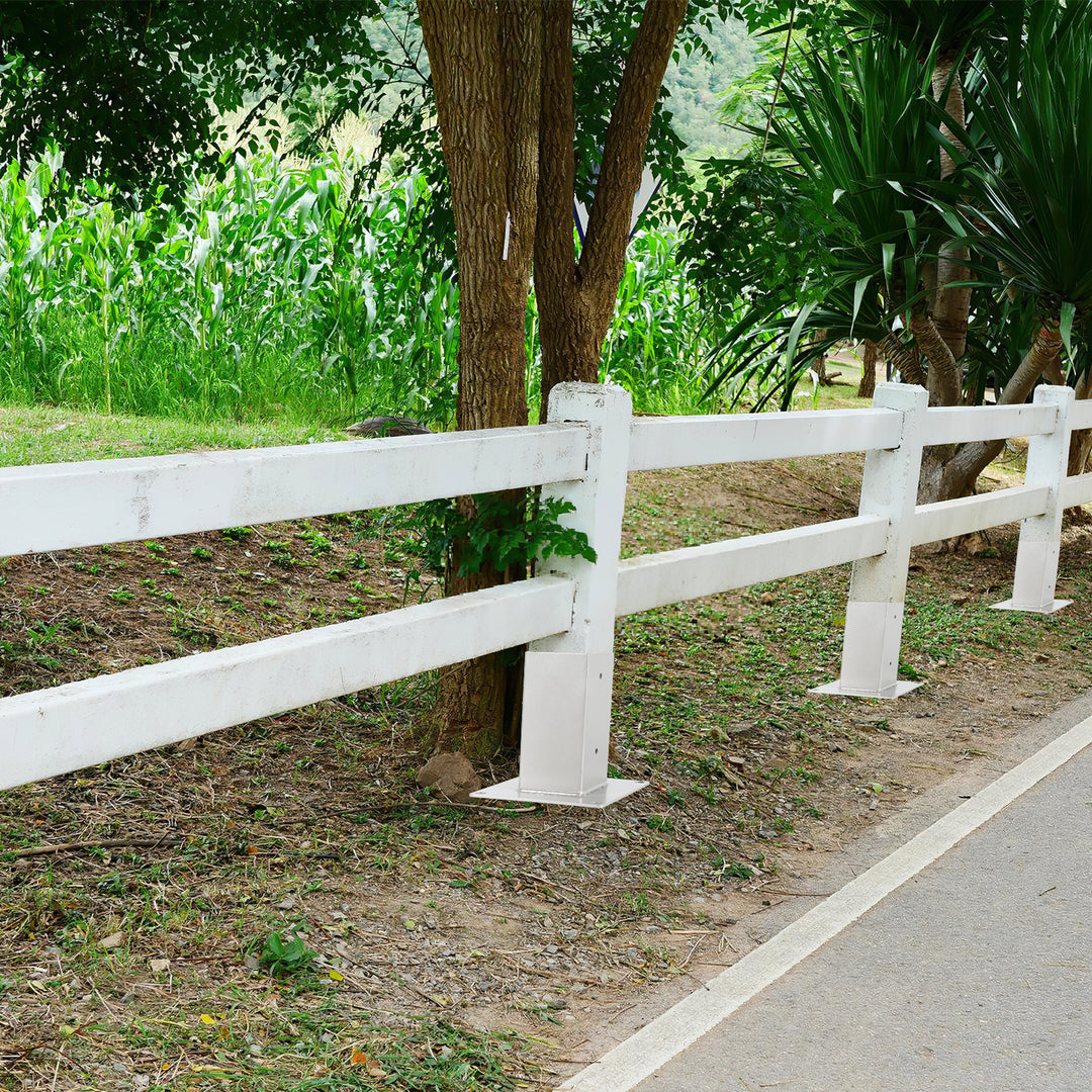 Sonnewelt Pfostenträger Aufschraubhülse Feuerverzinkt 4er Set 70-120mm