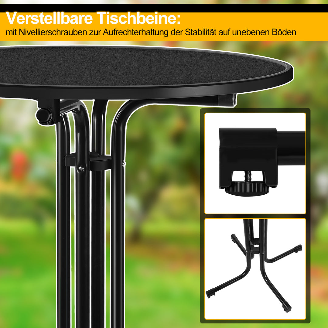 Sonnewelt folding bar table Ø80cm with cover