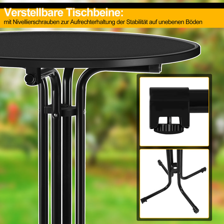 Sonnewelt folding bar table Ø80cm with cover