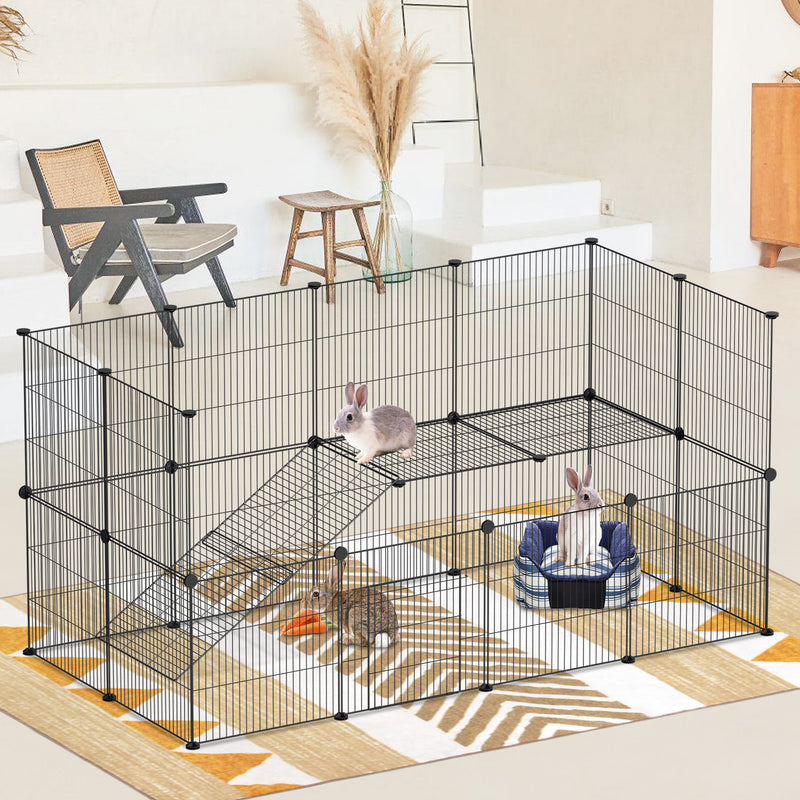 Sonnewelt outdoor enclosure playpen small animals DIY 12/24 pieces 35 x 35 cm