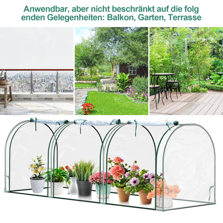 Sonnewelt Gewächshaus Foliengewächshaus PVC Transparent