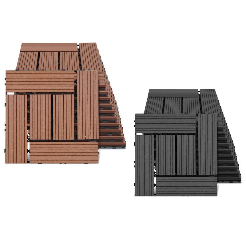 Sonnewelt WPC Terrassenfliesen Klickfliese 30x30cm 11 stk