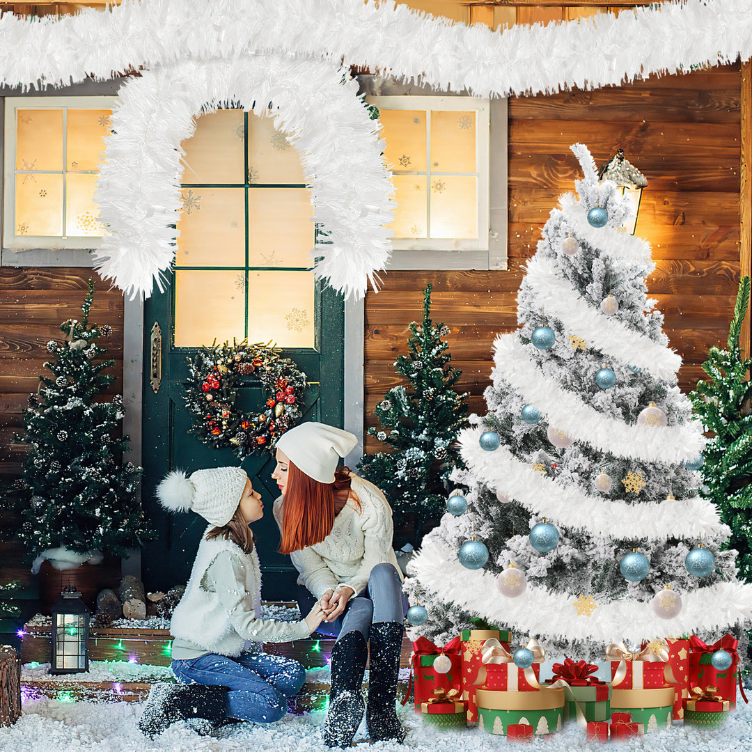 Sonnewelt Weihnachtsgirlande Girlande Weiß 2M 6 Stück