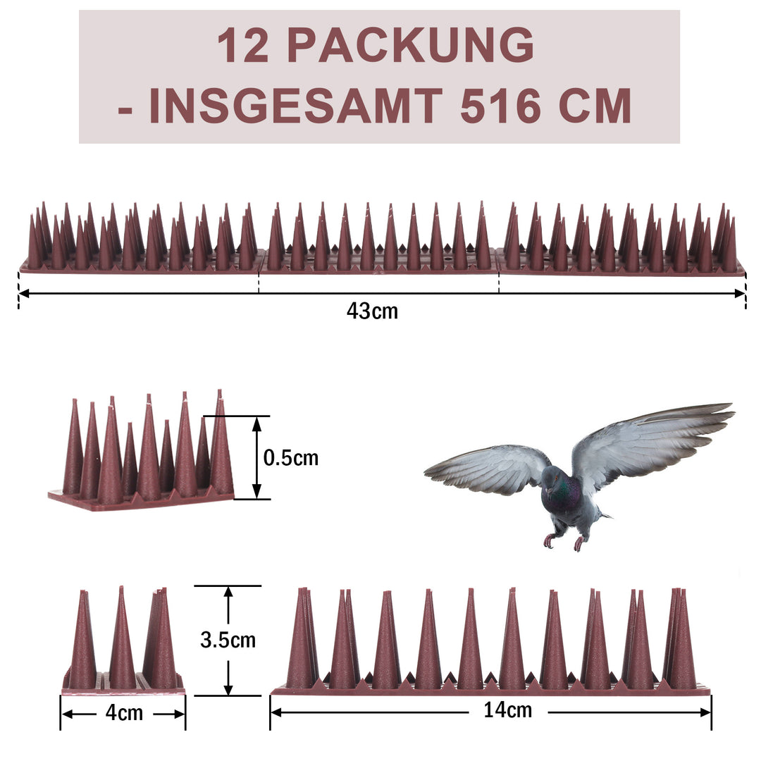 Sonnewelt Vogelspikes Taubenspikes Kunststoff 12 Stück