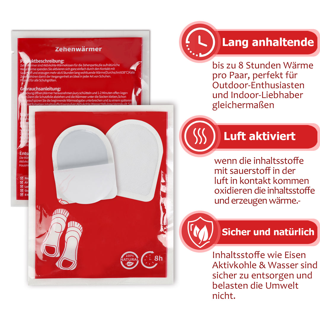 sonnewelt 40 pairs of air-activated toe warmers