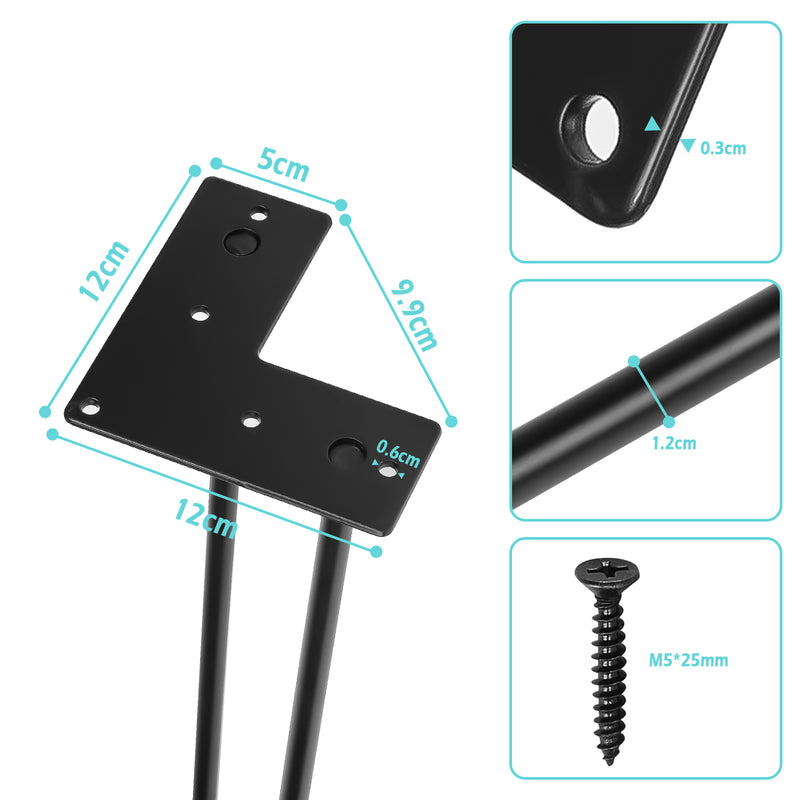 Sonnewelt Hairpin Legs Tischbeine Metall schwarz