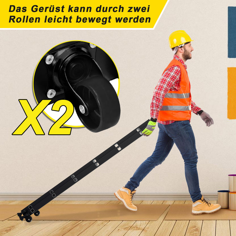 Sonnewelt Gerüst 4 in 1  Alu Multifunktionsleiter 6+6 Stufen