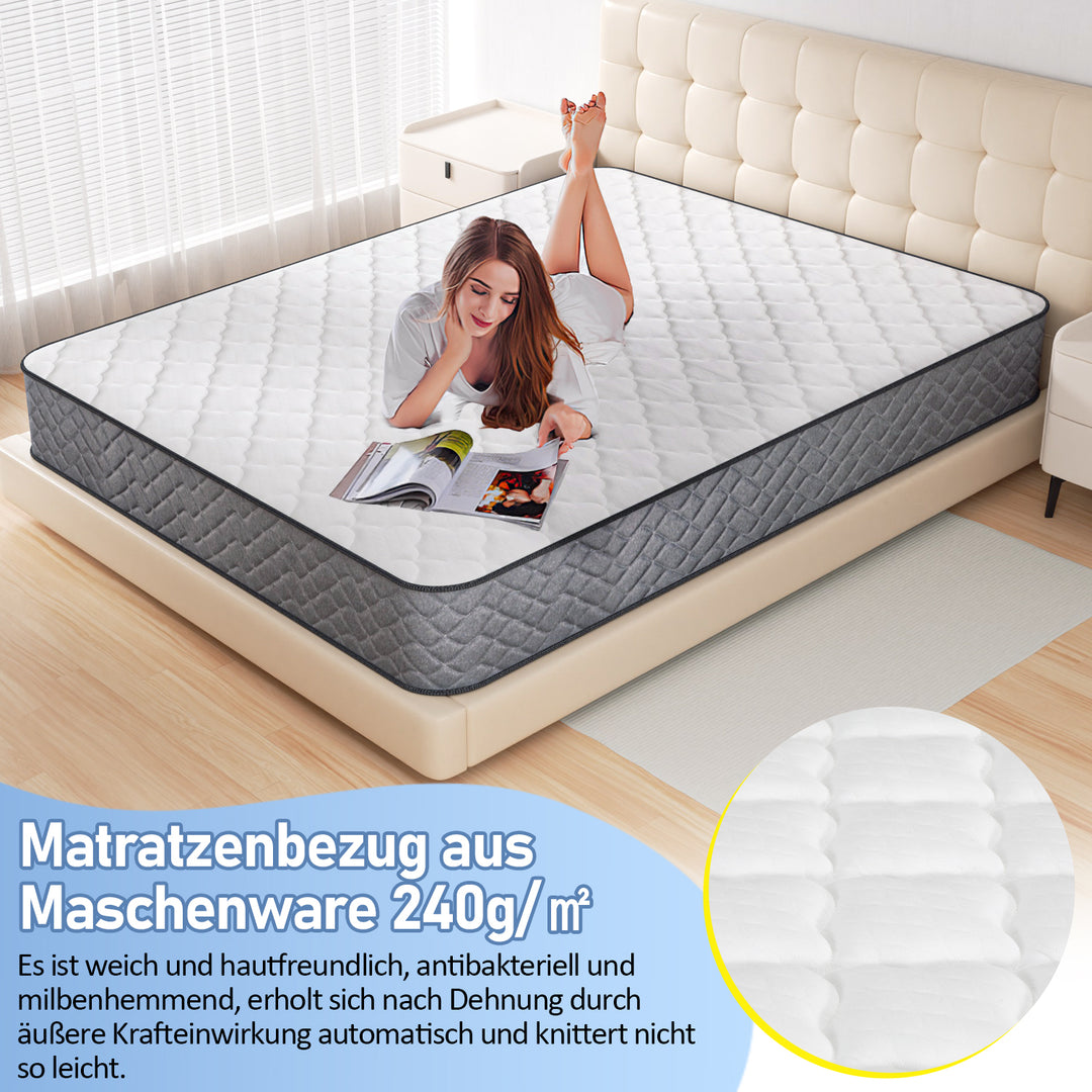 Sonnewelt Matratze Taschenfedermatratze 7 Zonen Elastizität H3
