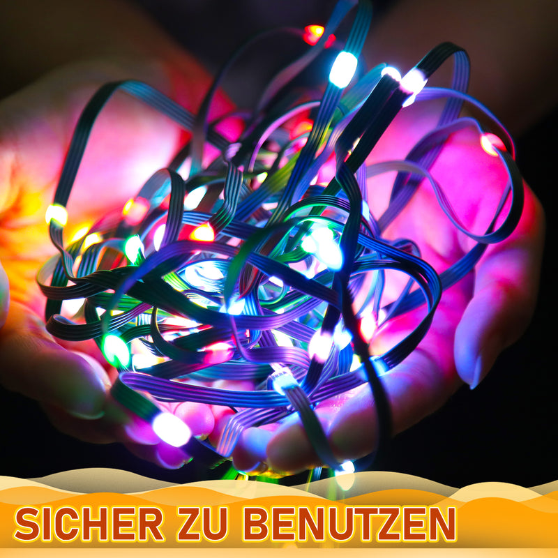 Sonnewelt Christbaumbeleuchtung mit APP-Kontrolle 160 LEDs IP67
