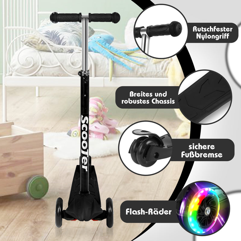 Sonnewelt Kinderroller Kinderscooter mit LED Räder