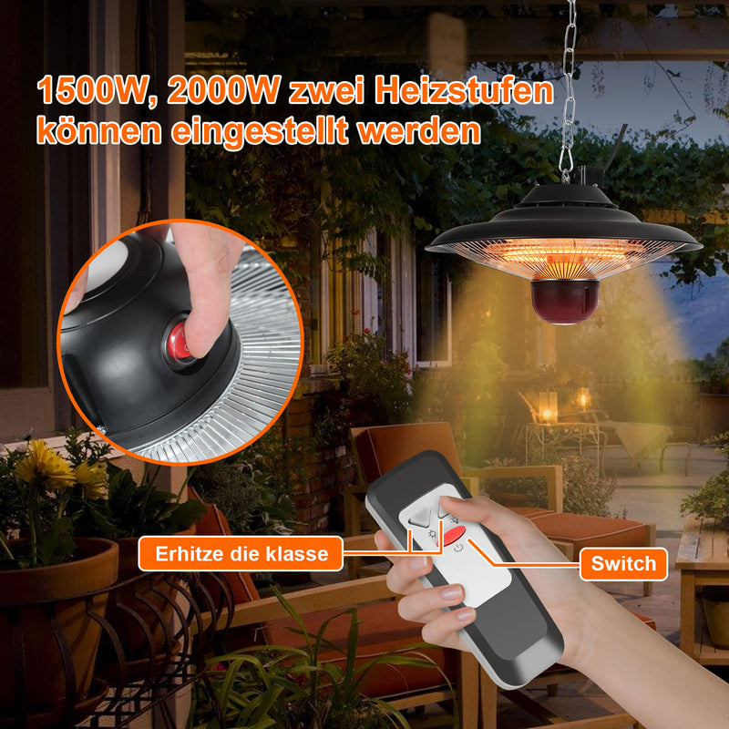 Sonnewelt Heizstrahler Infrarot 2000W Deckenheizstrahler