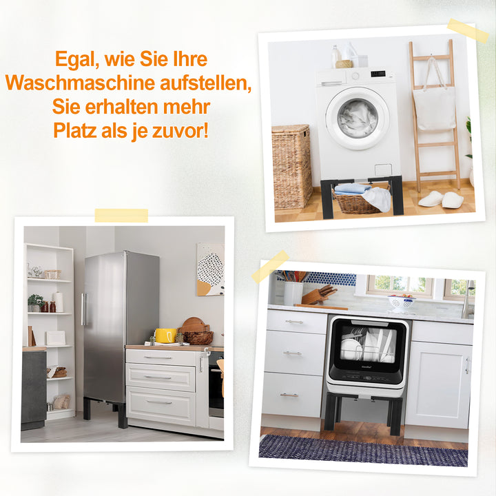 Sonnewelt Waschmaschinen Untergestell mit Skala 50-80cm Einstellbare