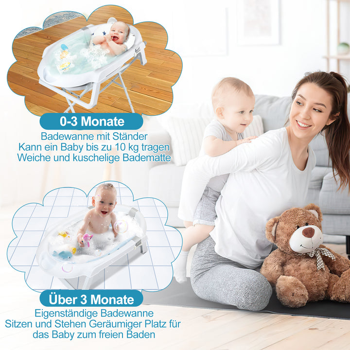 Sonnewelt Baby Bath with Stand Foldable with Thermometer