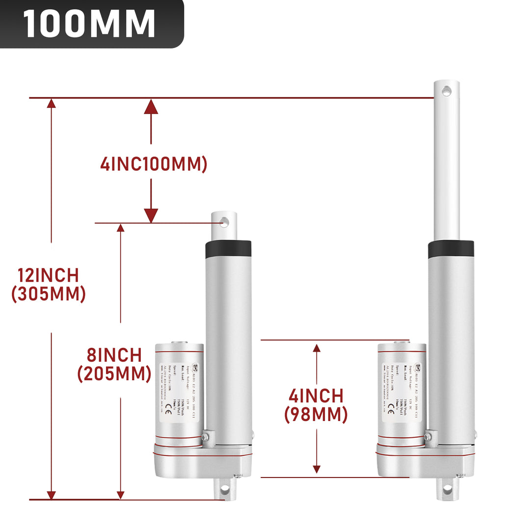 Sonnewelt 1500N Linear Actuator Linearmotor Elektrozylinder 50-400mm