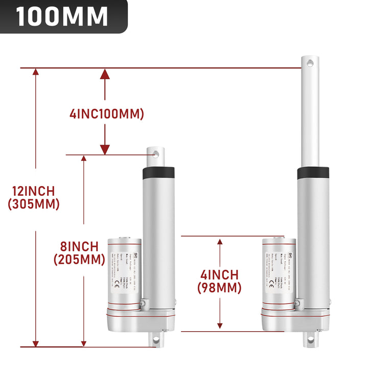 Sonnewelt 1500N Linear Actuator Linearmotor Elektrozylinder 50-400mm