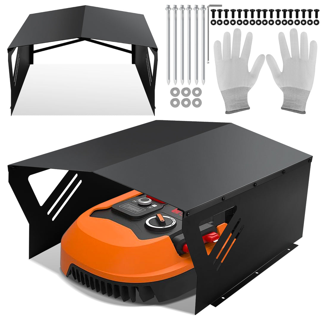 Sonnewelt Mähroboter Garage für Rasenmähroboter Verzinktem