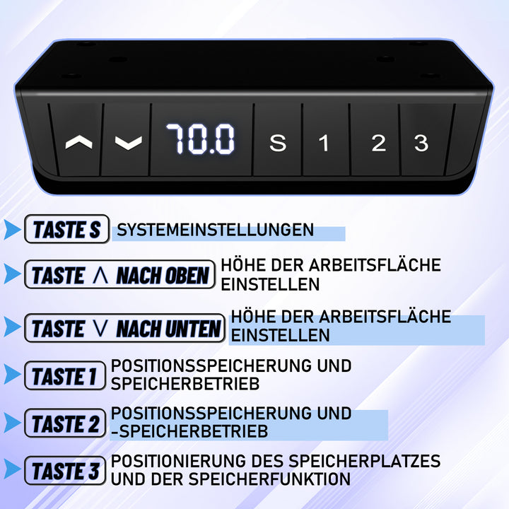 Sonnewelt Schreibtisch Höhenverstellbar Elektrisch Computertisch