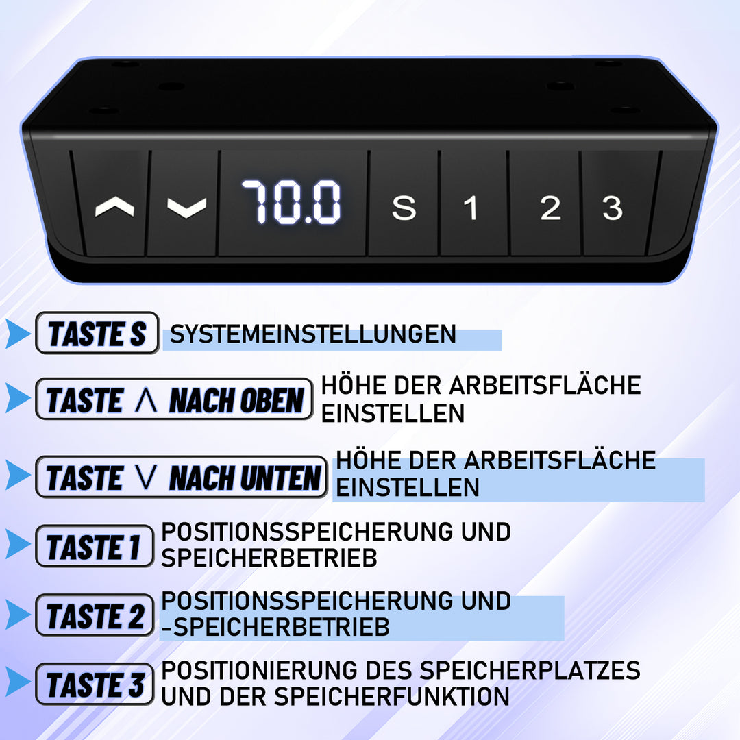 Sonnewelt Höhenverstellbarer Elektrisch Tischgestell Schreibtisch Elektrischer(Neue Version)
